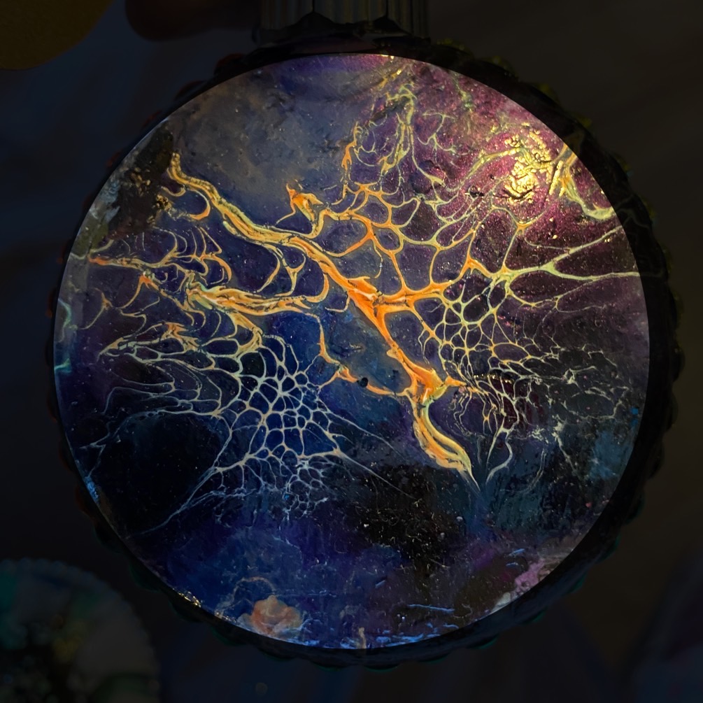 3.5in Round Acrylic Bloom Ornaments picture