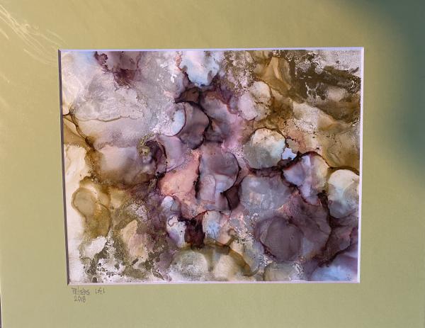 11in x 14in matted alcohol ink paintings picture