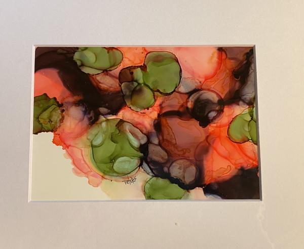 8in x 10in matted alcohol ink paintings picture