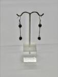 Black/Silver Dangly Earrings