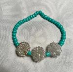 Blue/Iridescent Berry Bracelet