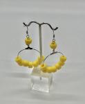 Bright Yellow Dangly Hoops