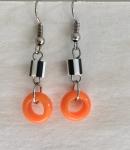 Orange Mini Hoop Earrings