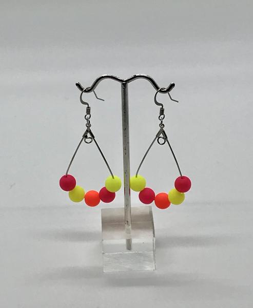 Colorful Neon Teardrop Earrings picture