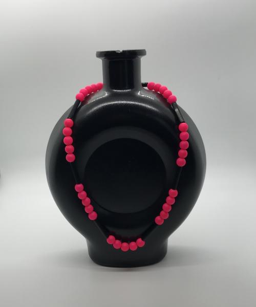 Neon Pink & Black Necklace