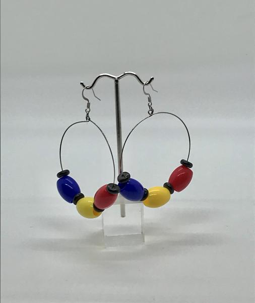 Primary Colors Dangly Hoops picture