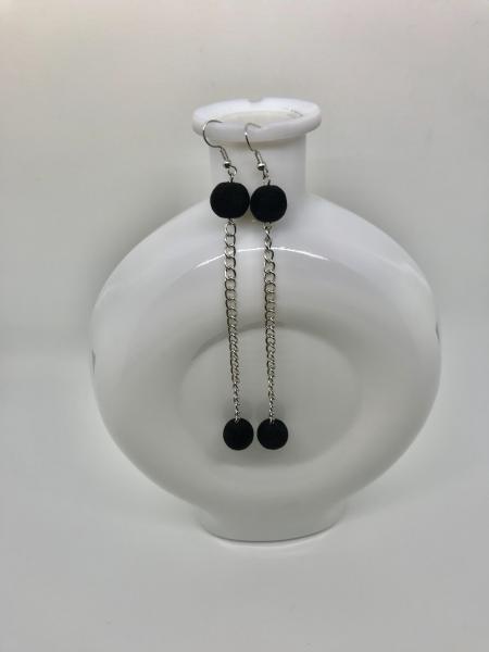 Black/Silver Chain Earrings picture