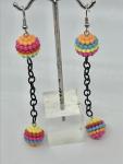 Colorful Berry/Chain Earrings