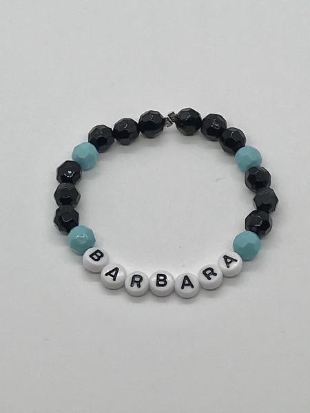 Black/Blue Name Bracelet