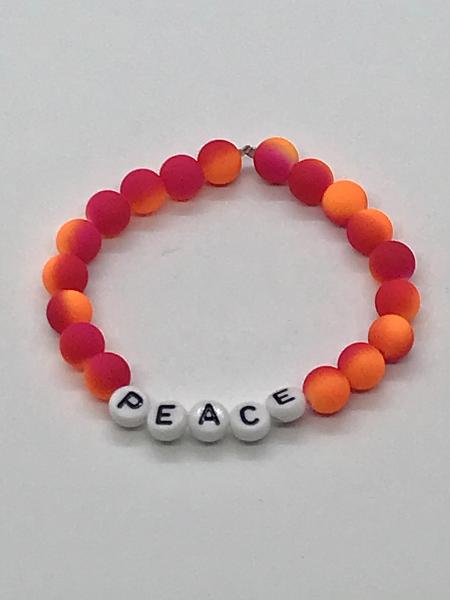 Neon Orange/Pink Name Bracelet picture