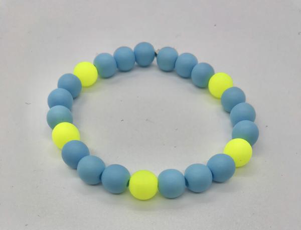 Neon Chartreuse/Blue Bracelet