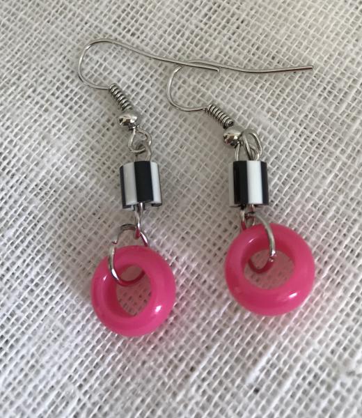 Pink Mini Hoop Earrings picture