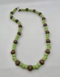Wood & Green Necklace