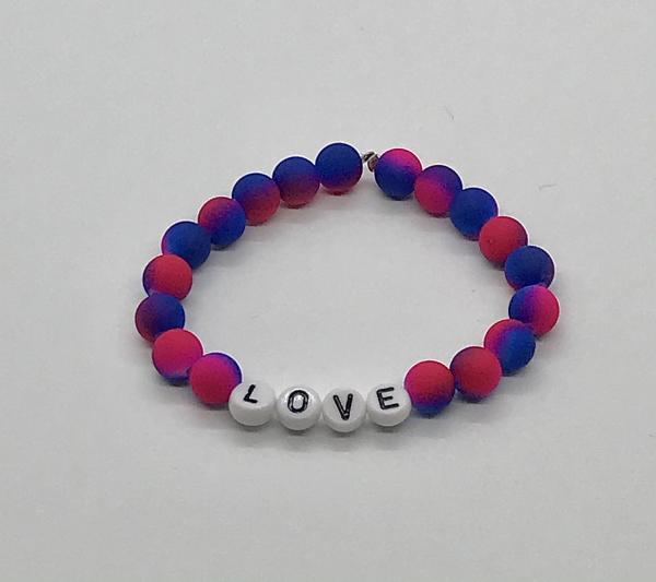 Neon Blue/Pink Name Bracelet picture