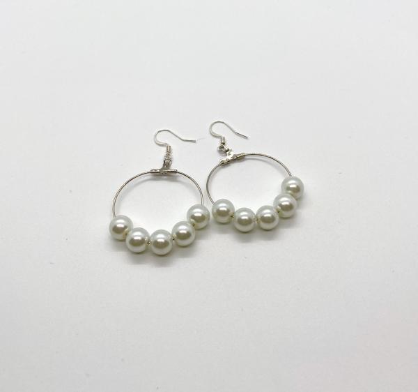 Pearl Dangly Hoops