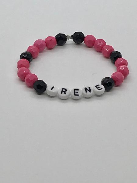 Pink/Black Name Bracelet