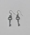 Grey key Earrings