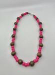 Wood & Pink Necklace