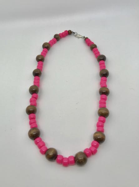 Wood & Pink Necklace picture