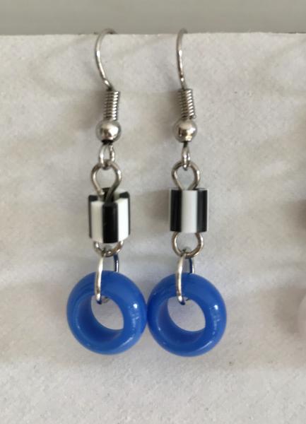 Blue Mini Hoop Earrings