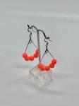 Neon Orange Teardrop Earrings