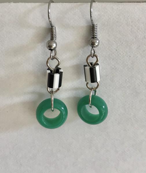 Green Mini Hoop Earrings picture