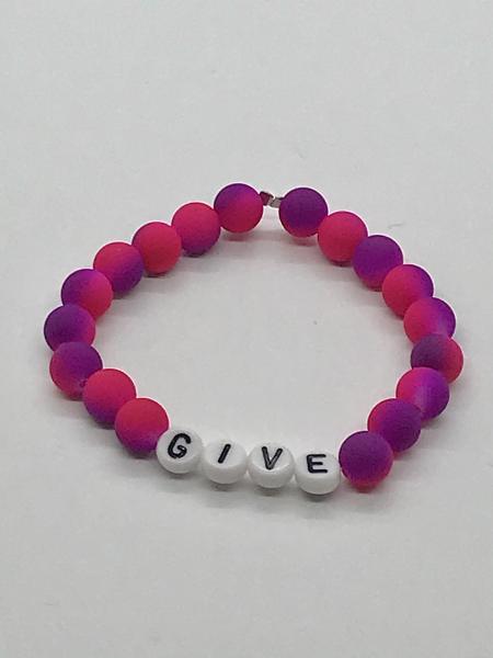 Neon Purple/Pink Name Bracelet