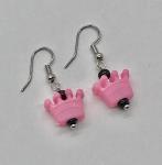 Light Pink Crown Earrings