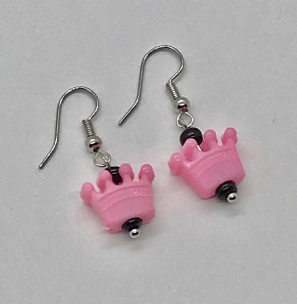 Light Pink Crown Earrings picture