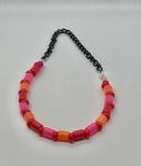 Orange/Pink Chain Necklace