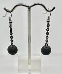 Matte Black/Chain Earrings