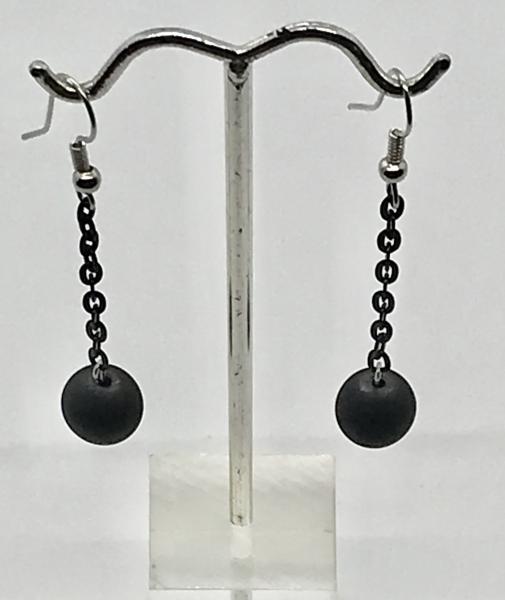 Matte Black/Chain Earrings picture