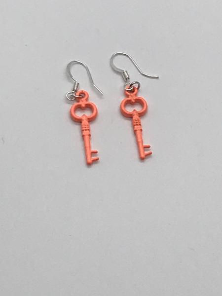 Orange key Earrings picture