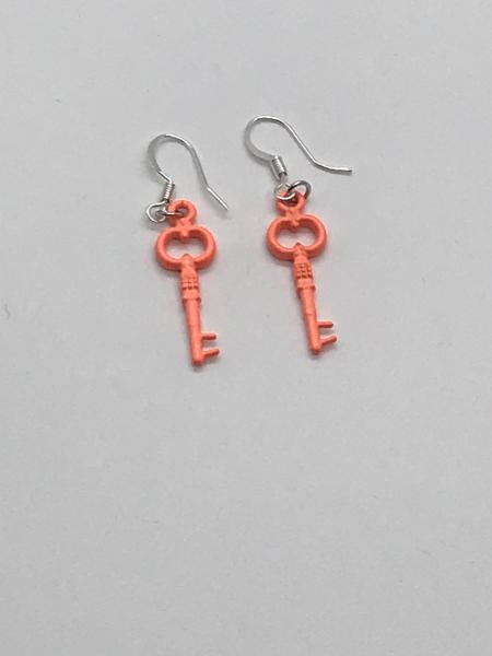 Orange key Earrings