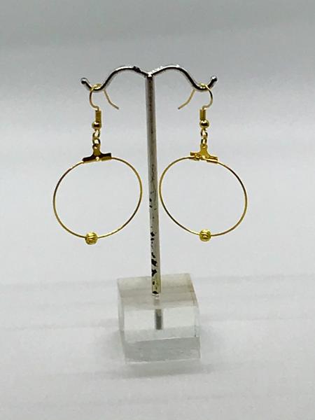 Gold Dangly Hoops picture