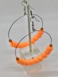 Orange Dangly Hoops