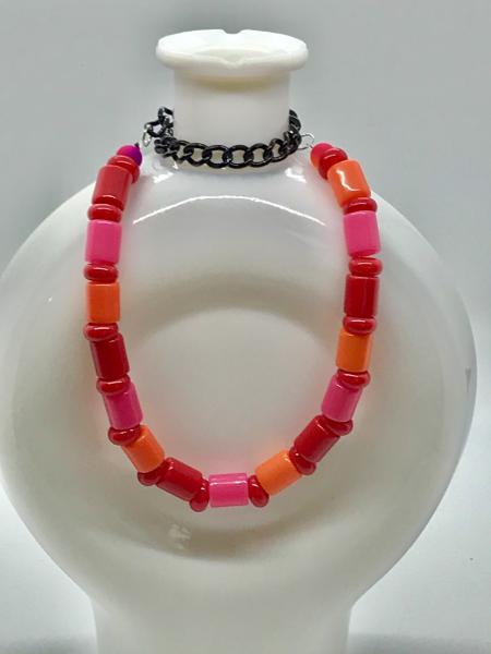 Orange/Pink Chain Necklace picture