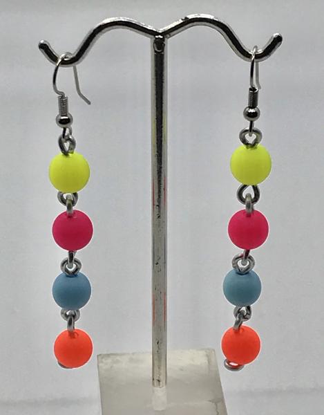 Colorful Neon Dangly Earrings picture