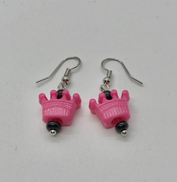 Pink Crown Earrings