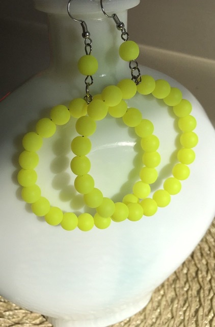 Neon Chatreuse Hoops