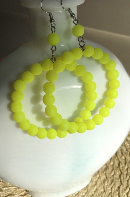 Neon Chatreuse Hoops picture