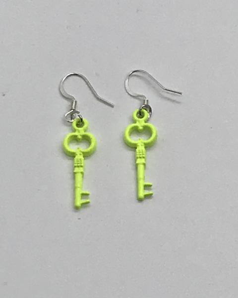 Chartreuse Key Earrings picture