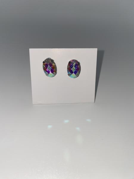 Iridescent Stud Earrings