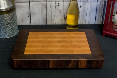 12 x18 Maple with Walnut Border End Grain Cutting Board