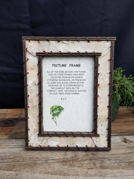 Stone Easel Birch Bark Picture Frame
