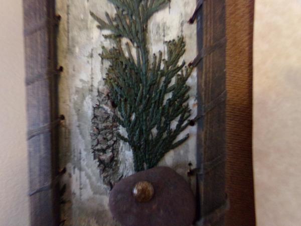 11x14 Birch Bark Frame/Mirror w/Cedar & Stones picture