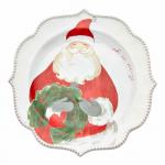 Santa with Wreath Salad Plate