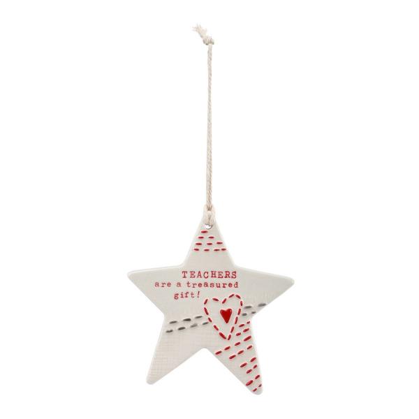 Teacher Ceramic Star Ornament