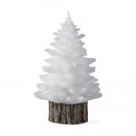 White spruce rustic tree candle, medium