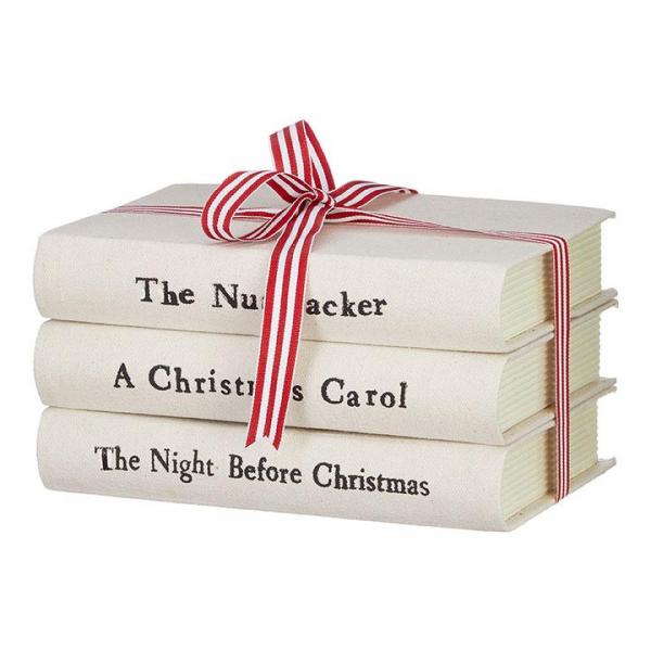 Stacked Cristmas Books Decor picture